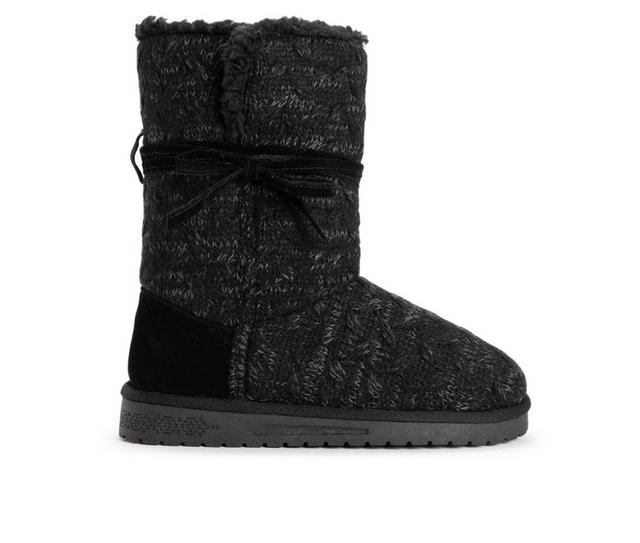 Women's MUK LUKS Clementine Winter Boots in Ebony Marl color