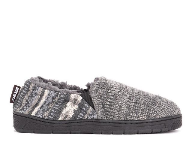 MUK LUKS Men's Christopher Slippers in Dark Grey color