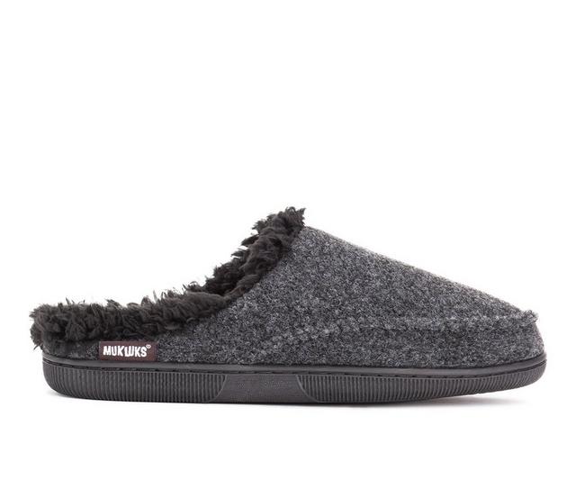 MUK LUKS Faux Wool Clog Slippers in Black color