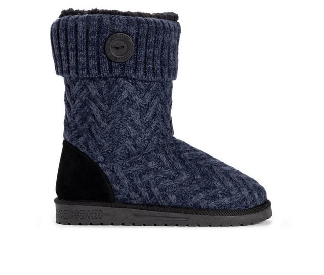 Women's Essentials by MUK LUKS Janet Winter Boots in Navy/Black color