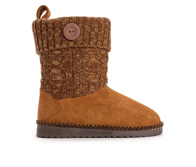 Women's Essentials by MUK LUKS Janet Winter Boots in Cognac color