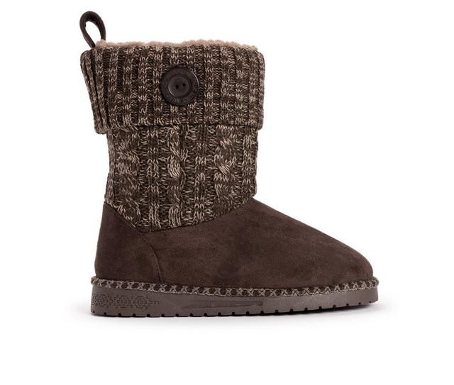 Women's Essentials by MUK LUKS Janet Winter Boots in Java Brown color