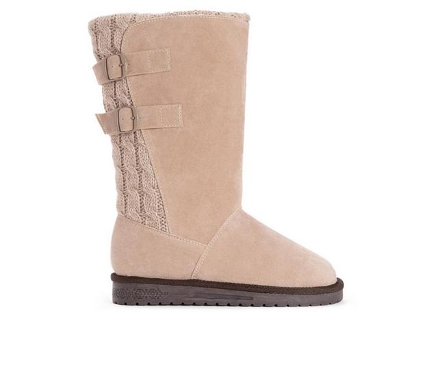 Women's Essentials by MUK LUKS Jean Water Resistant Winter Boots in Stone color