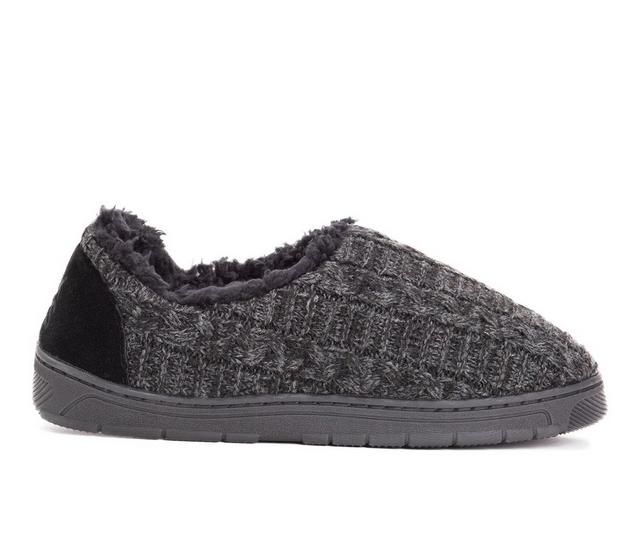 MUK LUKS Men's John Clog Slippers in Ebony Grey color