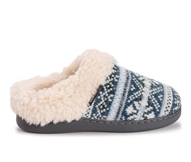 MUK LUKS Women's Suzanne Clog Slippers in Holiday Teal color