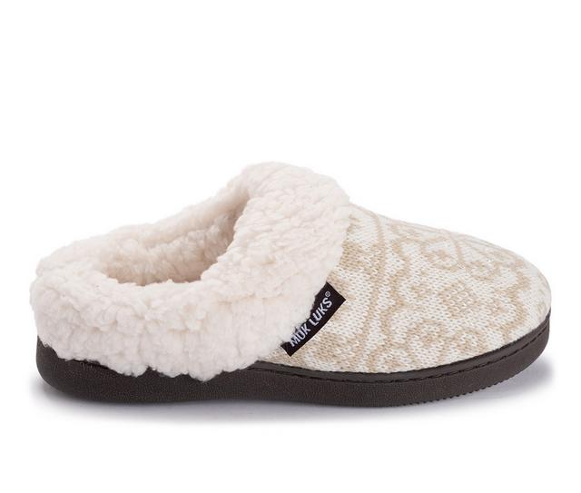 MUK LUKS Women's Suzanne Clog Slippers in Warm Sorbet color