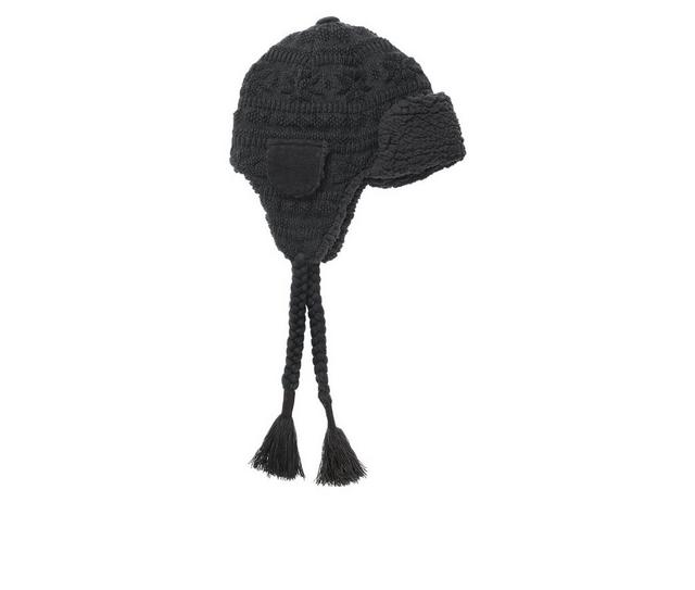 MUK LUKS Men's Faux Fur Trapper Hat in Black color