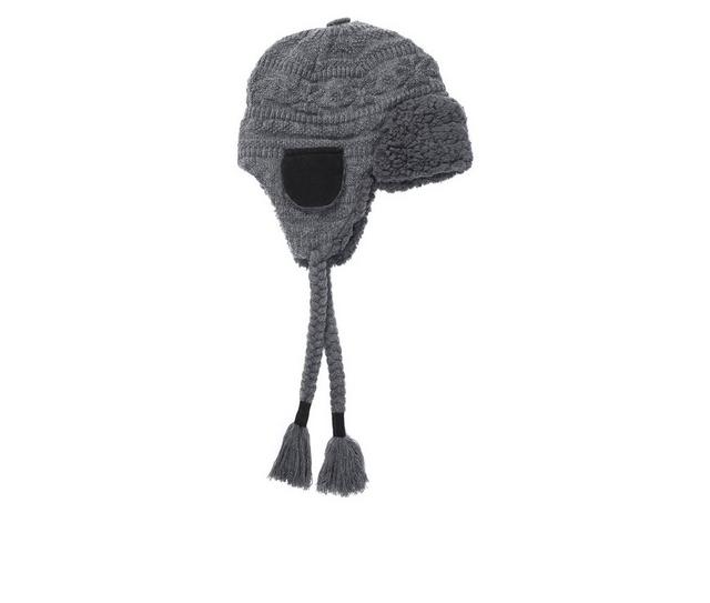 MUK LUKS Men's Faux Fur Trapper Hat in Grey color