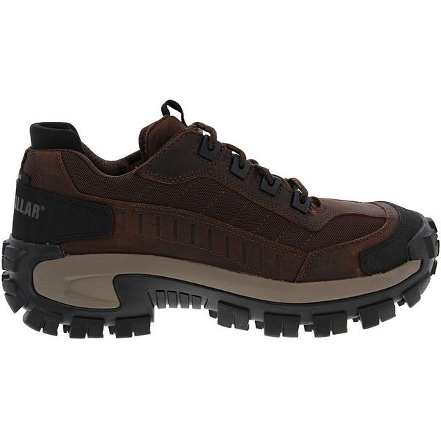 Men's Caterpillar Invader Steel Toe Work Shoes in Brown color