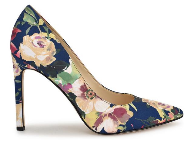 Women's Nine West Tatiana Stiletto Pumps in Navy Floral color