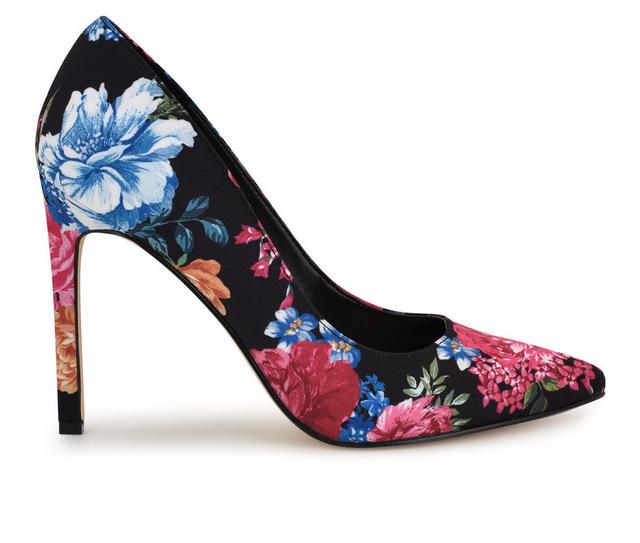 Women's Nine West Tatiana Stiletto Pumps in Blk/Pk Floral color