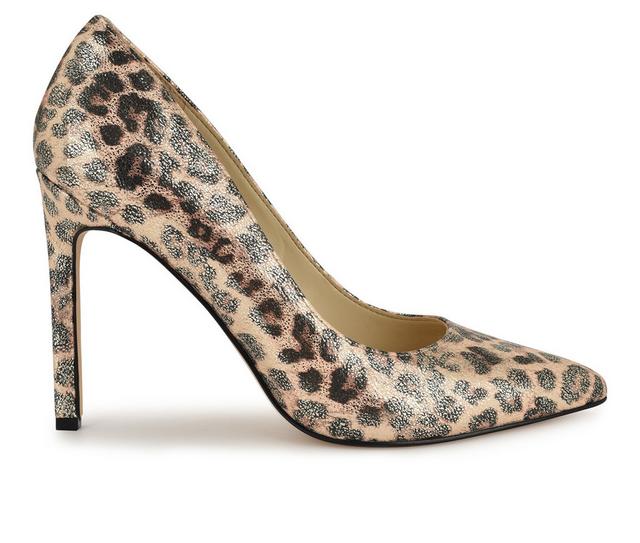 Women's Nine West Tatiana Stiletto Pumps in Gold Print color