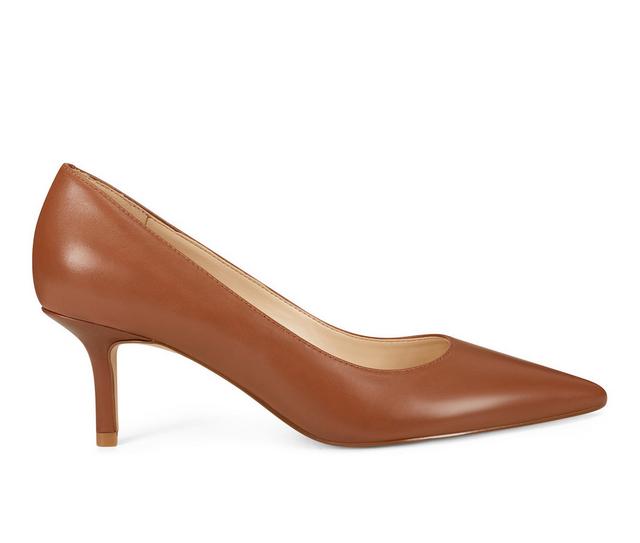 Women's Nine West Arlene Kitten Heel Pumps in Brown color