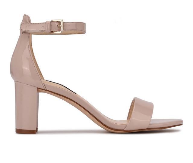 Women's Nine West Pruce Dress Sandals in Nude Patent color
