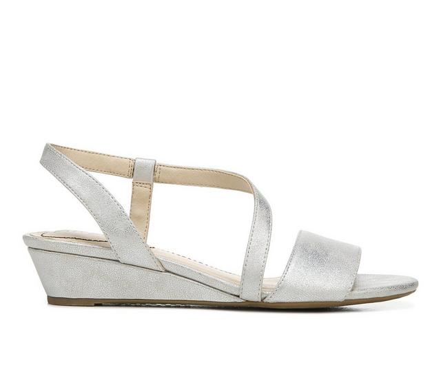 Women's LifeStride Yasmine Wedge Sandals in Silver/Silver color