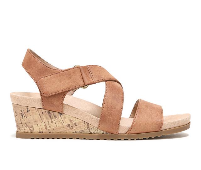Women's LifeStride Sincere Wedge Sandals in Tan Smooth color