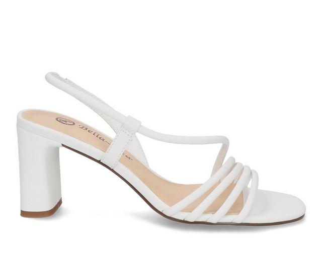 Women's Bella Vita Zariah Dress Sandals in White Leather color