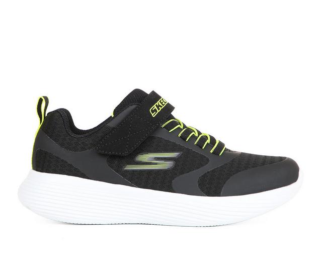 Boys' Skechers Little Kid & Big Kid Go Run 400 V2 Running Shoes in Black/Neon Yell color