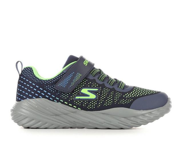 Boys' Skechers Little Kid & Big Kid Nitro Sprint Running Shoes in Navy/Lime color