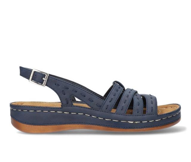 Women's Easy Street Kehlani Sandals in Navy color