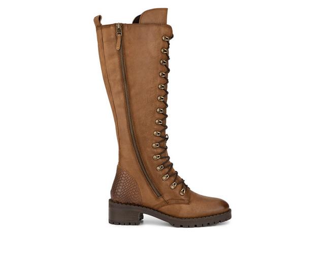 Women's Vintage Foundry Co Henrietta Knee High Boots in Tan color