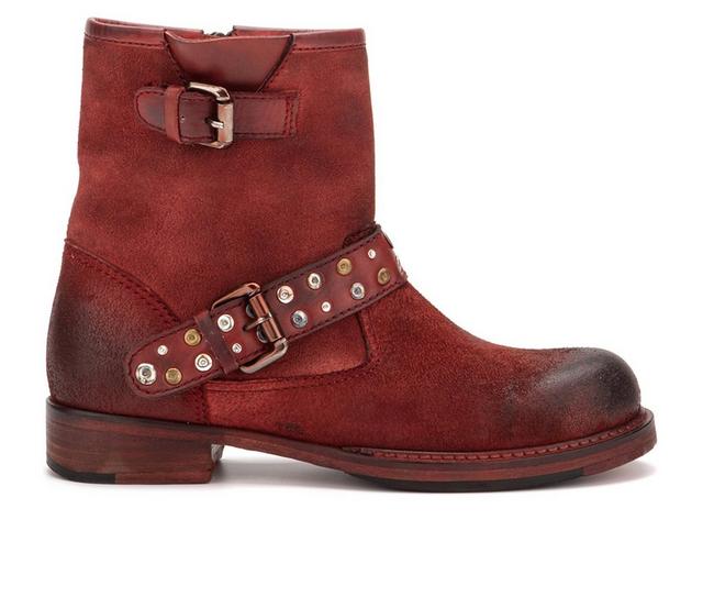 Women's Vintage Foundry Co Miriam Moto Boots in Red color