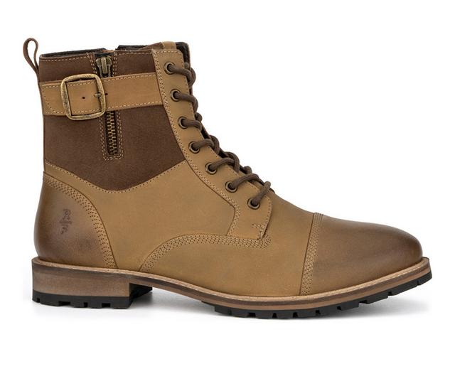 Men's Reserved Footwear Kenton Combat Boots in Brown color