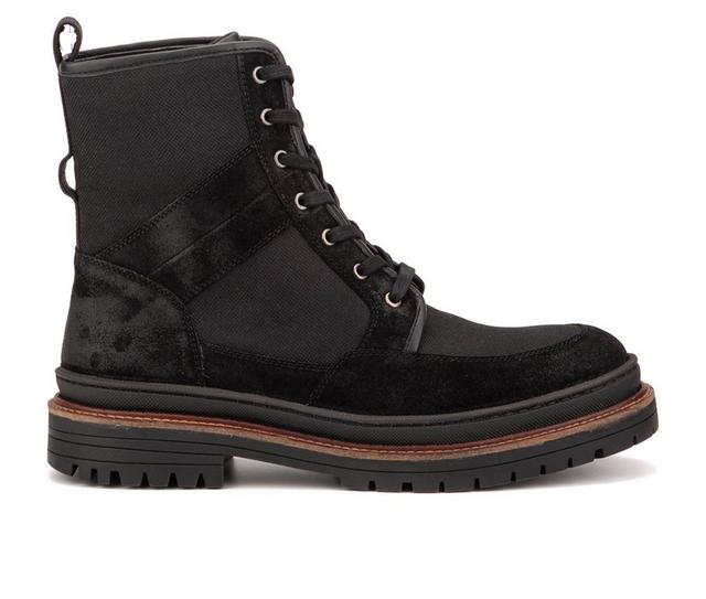Men's Reserved Footwear Galvan Combat Boots in Black color