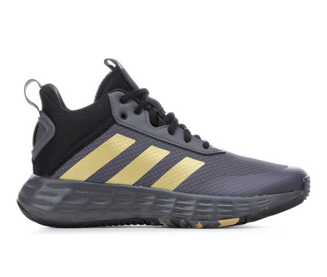 Boys' Adidas Little Kid & Big Kid Own The Game 2.0 Sustainable Basketball Shoes in Black/Gold color