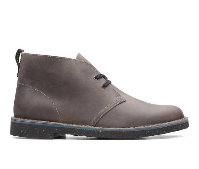 Men's Clarks Bushacre 3 Chukka Boots in Dark Grey Lea color