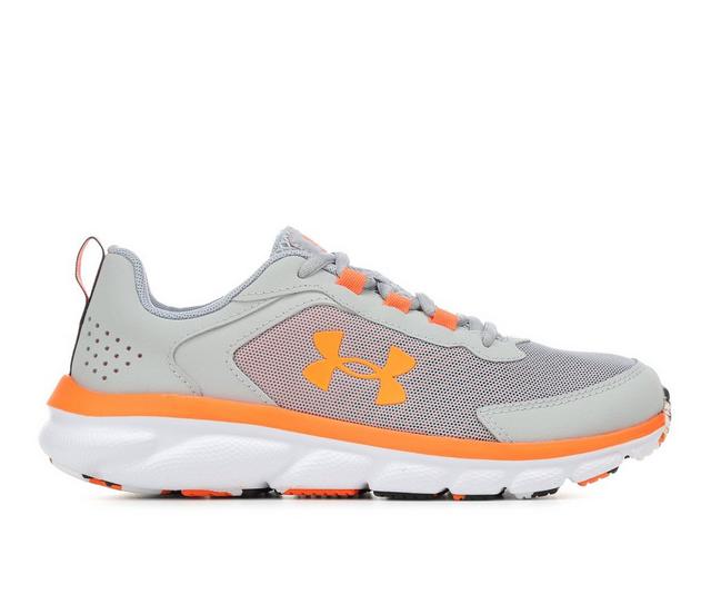 Boys' Under Armour Big Kid Assert 9 Running Shoes in Grey/Wht/Orange color