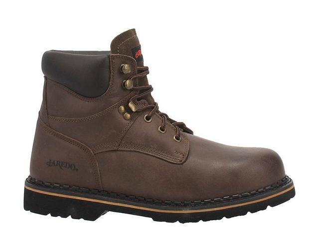 Men's Laredo Western Boots Hub & Tack Steel Toe Work Boots in Brown color