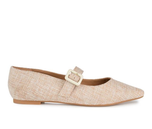 Women's Journee Collection Karissa Flats in Beige color