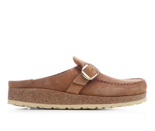 Women's Birkenstock Buckley Clogs in Cognac color