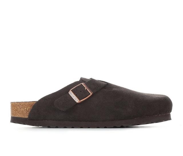 Women's Birkenstock Boston Soft Clogs in Mocha color