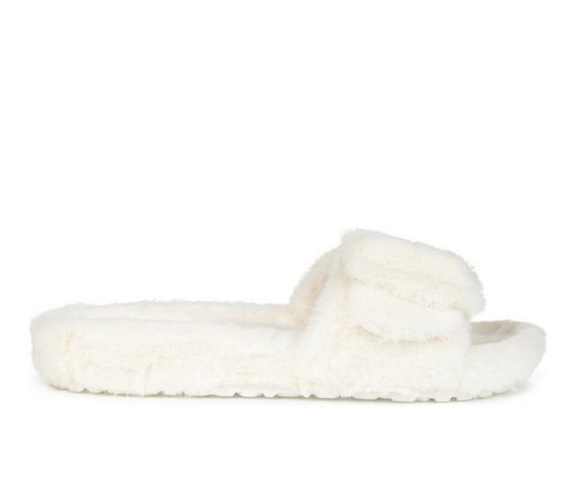Journee Collection Shadow Slide Slippers in Ivory color