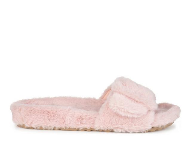 Journee Collection Shadow Slide Slippers in Blush color