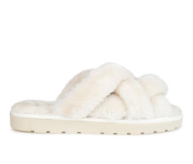 Journee Collection Quiet Slide Slippers in Ivory color