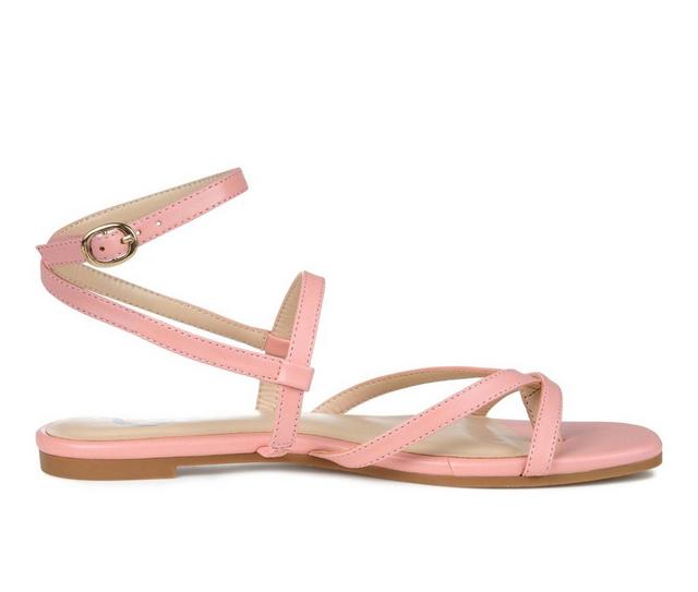 Women's Journee Collection Serissa Flat Sandals in Pink color