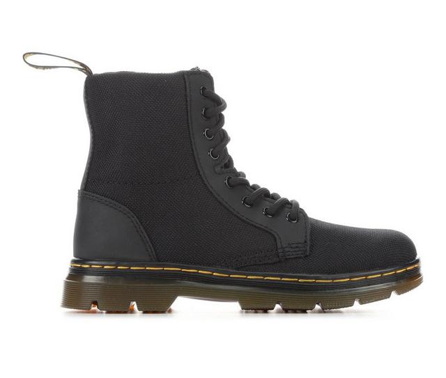 Girls' Dr. Martens Big Kid Combs Combat Boots in Black color