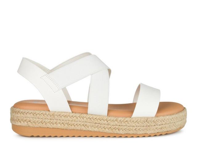 Women's Journee Collection Caroline Espadrille Sandals in White color