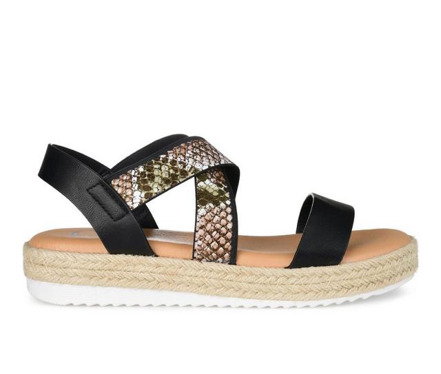 Women's Journee Collection Caroline Espadrille Sandals in Snake color