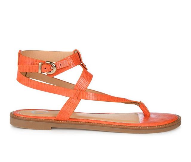 Women's Journee Collection Tangie Sandals in Orange color