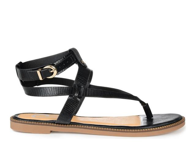Women's Journee Collection Tangie Sandals in Black color