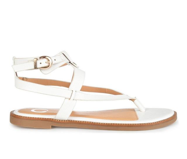 Women's Journee Collection Tangie Sandals in White color