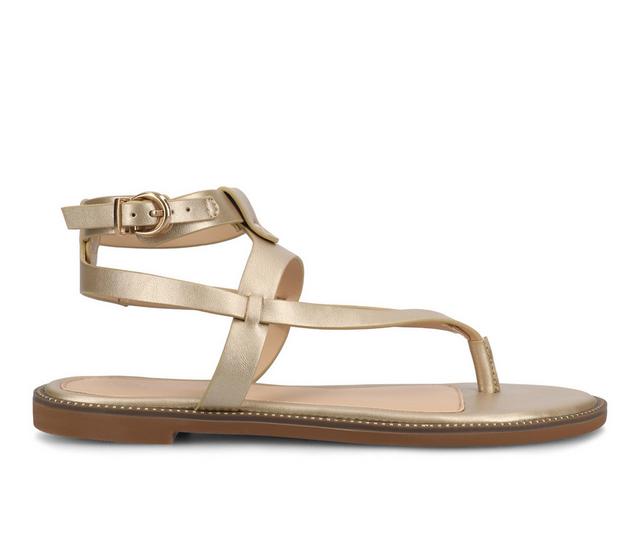 Women's Journee Collection Tangie Sandals in Champagne color