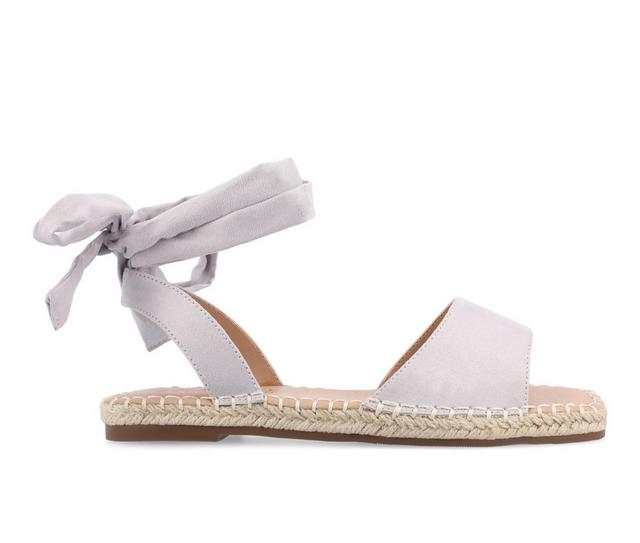 Women's Journee Collection Emelie Espadrille Tie-Up Sandals in Lavender color