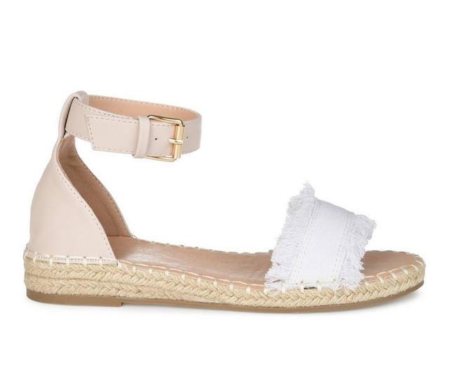 Women's Journee Collection Tristeen Espadrille Sandals in White color