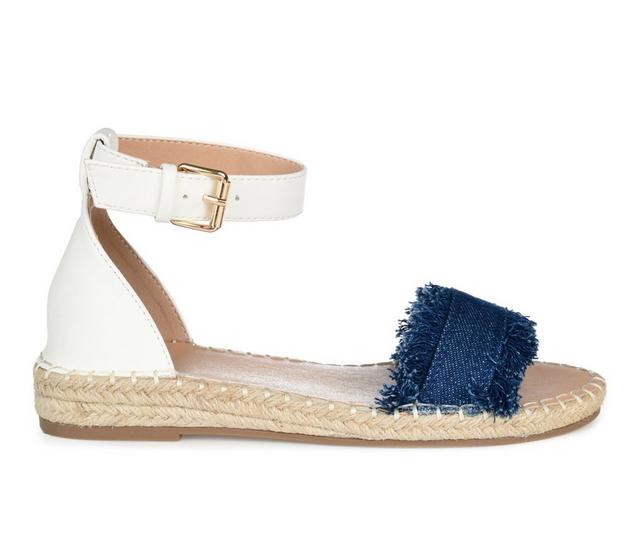 Women's Journee Collection Tristeen Espadrille Sandals in Denim color