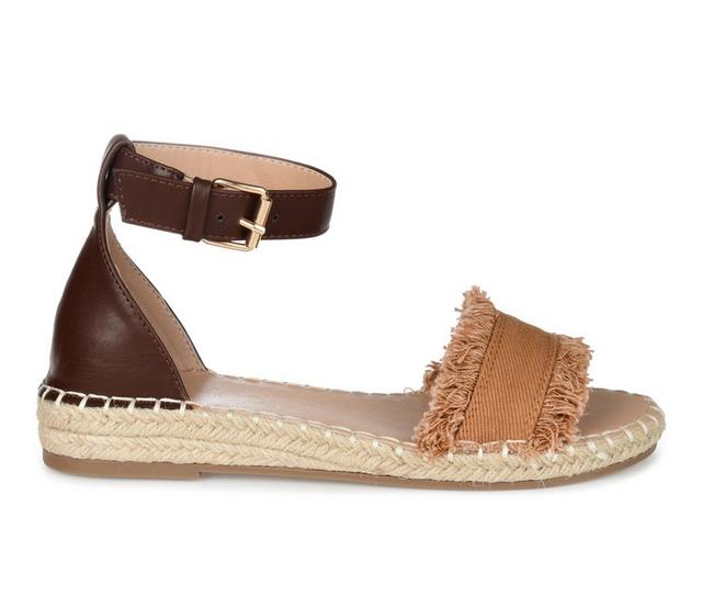 Women's Journee Collection Tristeen Espadrille Sandals in Tan color
